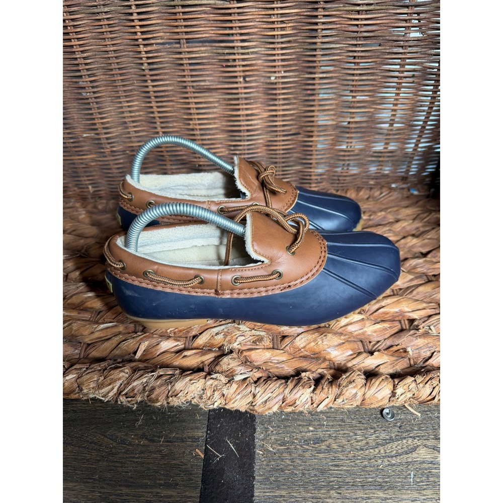 JBU‎ by Jambu Gwen Navy Brown Faux Fur Lined Duck Shoes JB16GWN73 Womens 8M